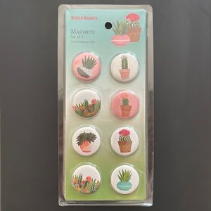 NWT World Market Cactus & Succulent Magnet Set